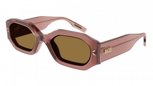 McQ MQ0340S Sunglasses, 004 - PINK with BROWN lenses