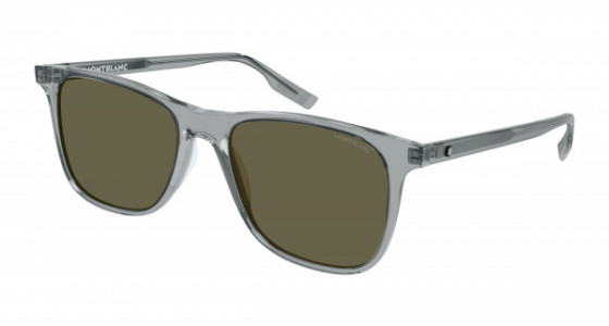 Montblanc MB0174S Sunglasses, 004 - GREY with GREEN lenses