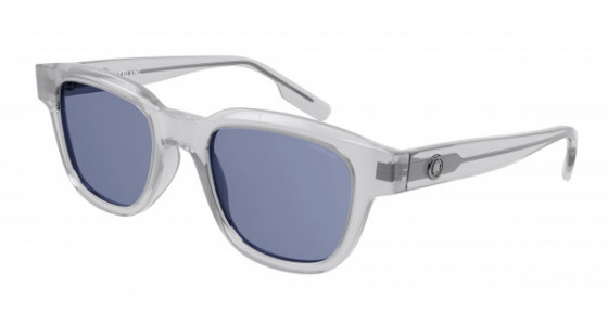 Montblanc MB0175S Sunglasses, 004 - GREY with BLUE lenses