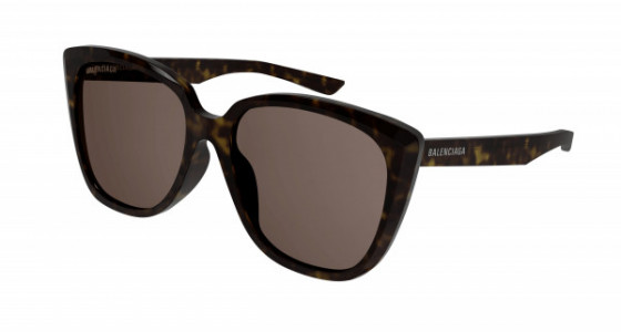 Balenciaga BB0175SA Sunglasses, 002 - HAVANA with BROWN lenses