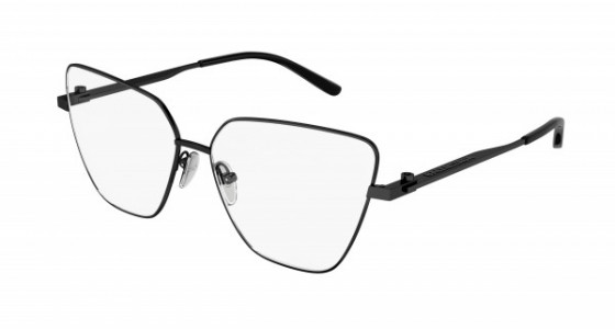 Balenciaga BB0170O Eyeglasses, 003 - BLACK with TRANSPARENT lenses
