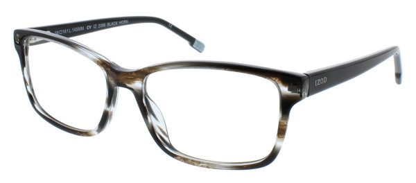 IZOD 2096 Eyeglasses, Black Horn