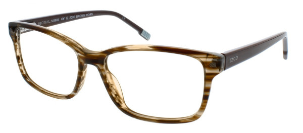 IZOD 2096 Eyeglasses, Brown Horn