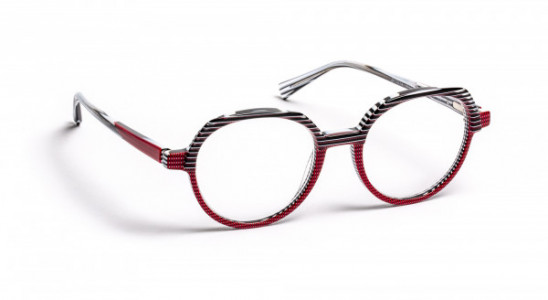 J.F. Rey JF1512 Eyeglasses, 3D RED/STRIPES BLACK (3005)
