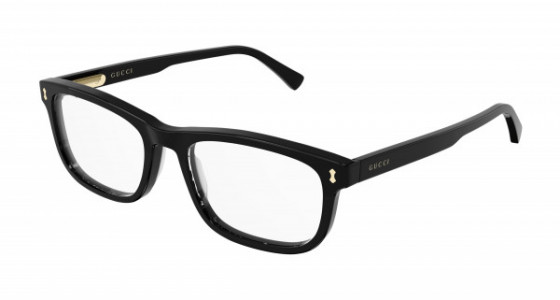 Gucci GG1046O Eyeglasses, 004 - BLACK with TRANSPARENT lenses