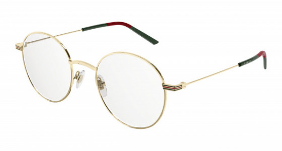 Gucci GG1054OK Eyeglasses, 002 - GOLD with TRANSPARENT lenses