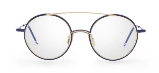 Thom Browne TB-108 Eyeglasses, NAVY/YELLOW GOLD