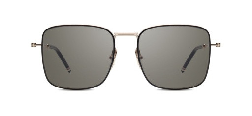 Thom Browne TB-117 Sunglasses, WHITE GOLD/BLACK