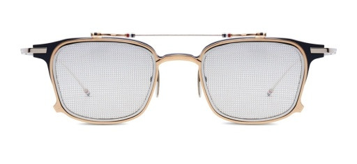 Thom Browne TB-817 Sunglasses, MATTE NAVY - WHITE GOLD - SILVER