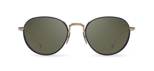 Thom Browne TB-119 Sunglasses, WHITE GOLD - NAVY