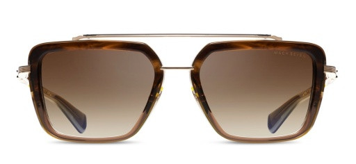 DITA MACH-SEVEN Sunglasses, DARK BROWN CRYSTAL/WHITE GOLD