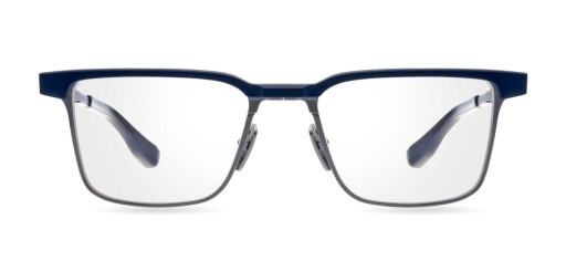 DITA SENATOR-THREE Eyeglasses, MATTE NAVY - ANTIQUE SILVER