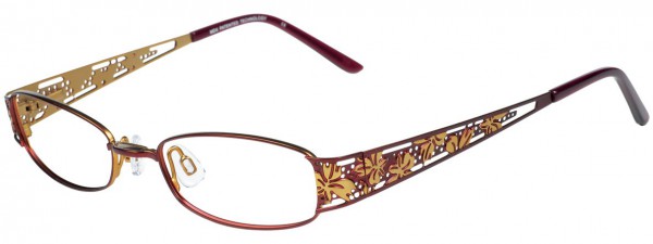 MDX S3173 Eyeglasses, 030 SHINY CHERRY/CHERRY AND GOLD
