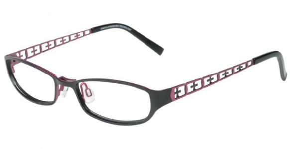 EasyClip S2497 Eyeglasses, MATT BLACK/FUSHIA AND BLACK