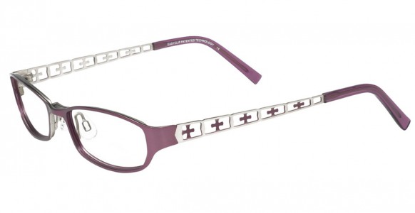 EasyClip S2497 Eyeglasses, SATIN RASPBERRY/SILVER AND RASBE