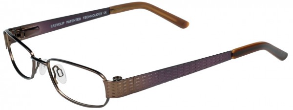 EasyClip O1088 Eyeglasses, BRONZE/BRONZE AND VIOLET