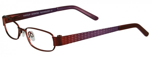 EasyClip O1088 Eyeglasses, CHERRY/CHERRY AND VIOLET