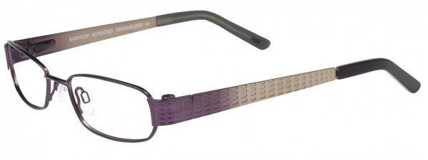 EasyClip O1088 Eyeglasses, VIOLET/VIOLET AND SILVER