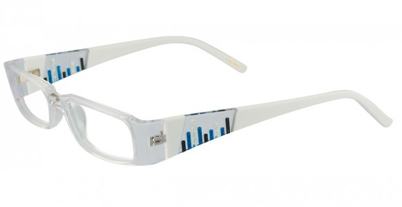 EasyClip Q4094 Eyeglasses, CLEAR/WHITE AND CLEAR
