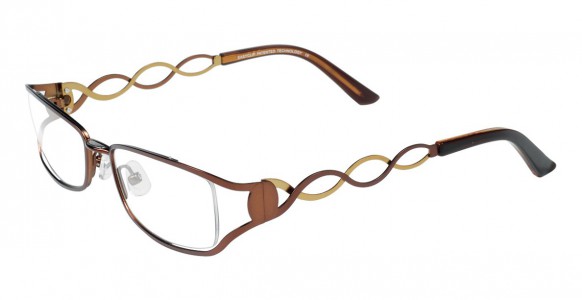 EasyClip P6088 Eyeglasses, BRONZE/BRONZE AND LATTE