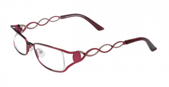 EasyClip P6088 Eyeglasses, RUBY/RUBY AND PLUM