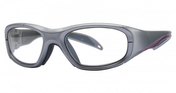 Liberty Sport Morpheus II Sports Eyewear, 3 Shiny Silver/Navy Blue Stripe (Clear With Silver Flash Mirror)