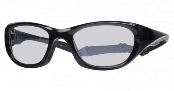 Liberty Sport Morpheus II Sports Eyewear, 1 Shiny Black/Silver Stripe (Clear With Silver Flash Mirror)
