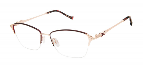 Tura R591 Eyeglasses, Burgundy (BUR)