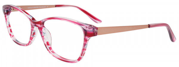 EasyClip EC562 Eyeglasses, 030 - Pink & Red Marb/Matt Light Pnk