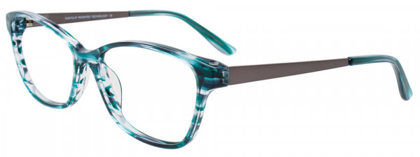 EasyClip EC562 Eyeglasses, 060 - Teal & Grey Marbled/Matt Steel