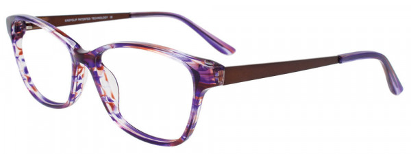 EasyClip EC562 Eyeglasses, 080 - Purple & Brown Marb/Matt Brz