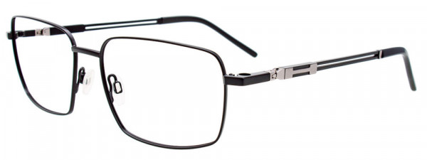 EasyClip EC596 Eyeglasses, 090 - Satin Black/Steel