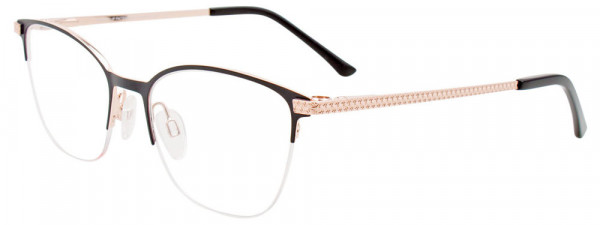 EasyClip EC605 Eyeglasses, 090 - Sat Blk Pnk Gld/ Blk Pnk Gld