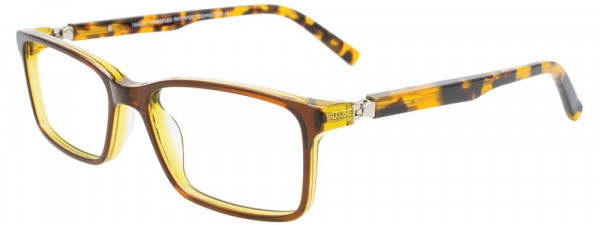 Takumi TK1160 Eyeglasses, 010 - Brown & Yellow/Demi Amber