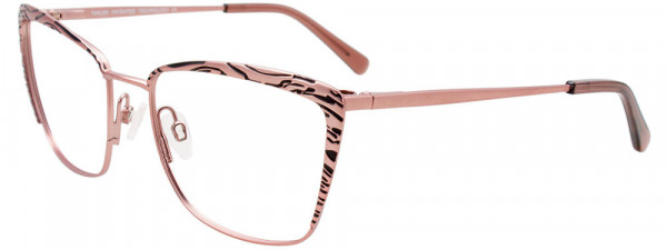 Takumi TK1201 Eyeglasses, 030 - Pink Gold & Black/Pink Gold