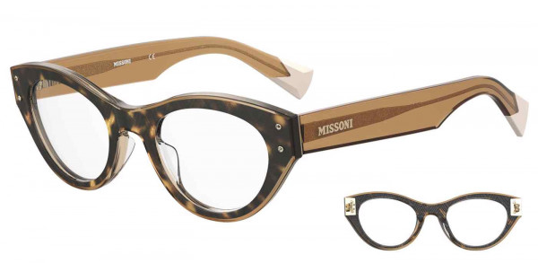 Missoni MIS 0066 Eyeglasses, 0XLT HAVANA BEIGE
