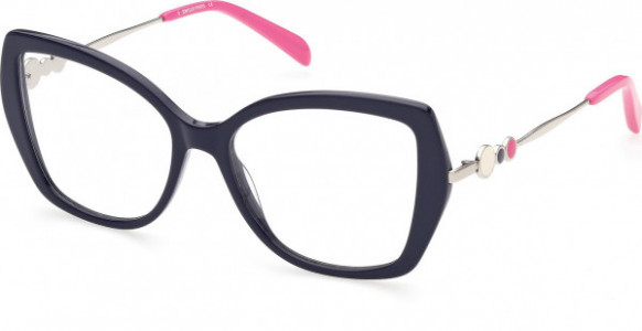 Emilio Pucci EP5191 Eyeglasses, 090 - Shiny Blue / Shiny Palladium