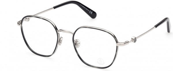 Moncler ML5125 Eyeglasses, 016 - Shiny Palladium