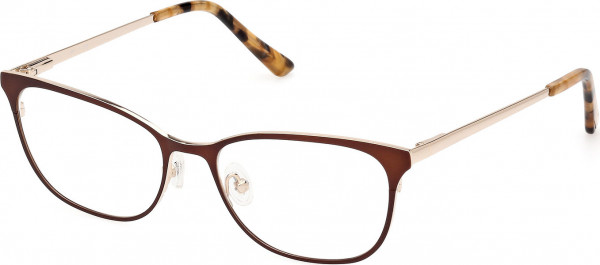 Candie's Eyes CA0205 Eyeglasses, 049 - Light Brown/Monocolor / Shiny Pale Gold