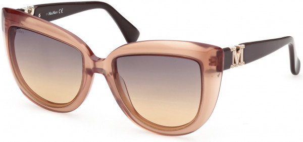 Max Mara MM0029 Emme6 Sunglasses, 45F - Milky Nude, Shiny Brown, Pale Gold 
