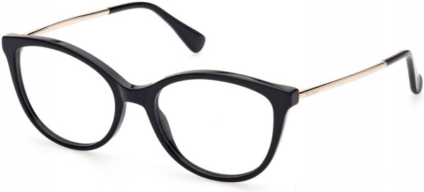 Max Mara MM5027 Eyeglasses, 001 - Shiny Black