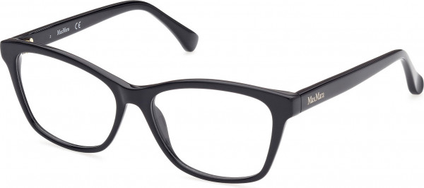 Max Mara MM5032 Eyeglasses, 001 - Shiny Black / Shiny Black