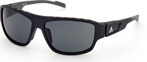 adidas SP0045 Sunglasses, 02A - Matte Black / Black/Monocolor