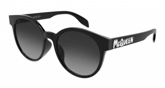 Alexander McQueen AM0349SA Sunglasses, 001 - BLACK with GREY lenses