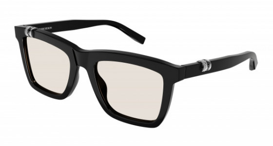 Boucheron BC0124S Sunglasses, 004 - BLACK with YELLOW lenses