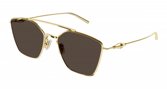 Boucheron BC0125S Sunglasses, 002 - GOLD with BROWN lenses