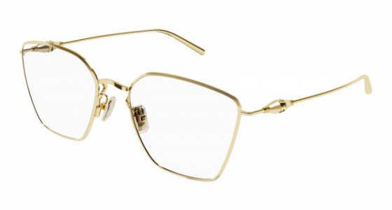 Boucheron BC0127O Eyeglasses, 001 - GOLD with TRANSPARENT lenses