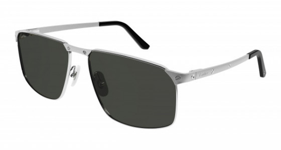 Cartier CT0322S Sunglasses, 001 - SILVER with GREY polarized lenses