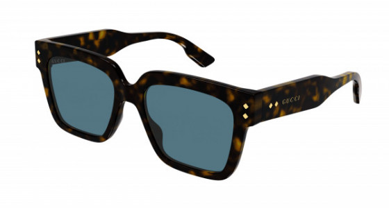 Gucci GG1084S Sunglasses, 002 - HAVANA with LIGHT BLUE lenses