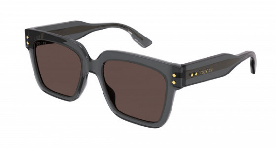 Gucci GG1084S Sunglasses, 004 - GREY with BROWN lenses